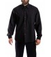 Long sleeve industrial shirt, button closure, gripper at collar