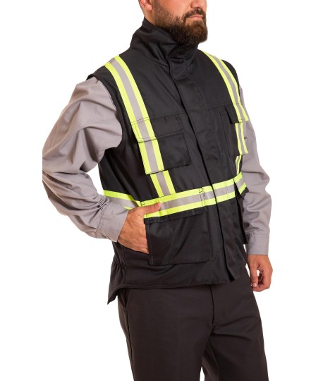 Veste doublée sans manches imperméabilisée Haute Visibilité