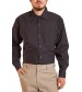 Long sleeve industrial shirt, button closure, gripper at collar