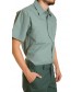 Short Sleeve Industrial shirt, button closure, gripper at collar